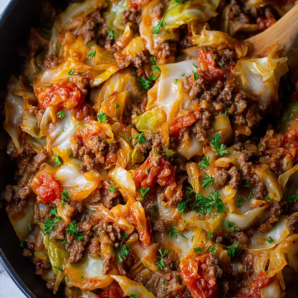 Low Carb Unstuffed Cabbage Casserole – Beth's Quick Bites